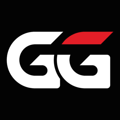 GGPOKER logo, stylized GG in red and black